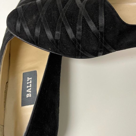 Bally black suede flats cross-cross design - Picture 2 of 3